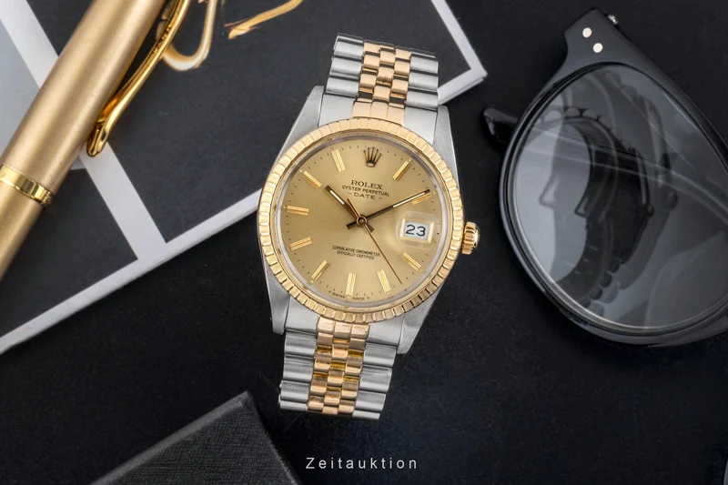 Rolex Date steel / gold automatic men's watch 15053 LP: 15350EUR [2604344]