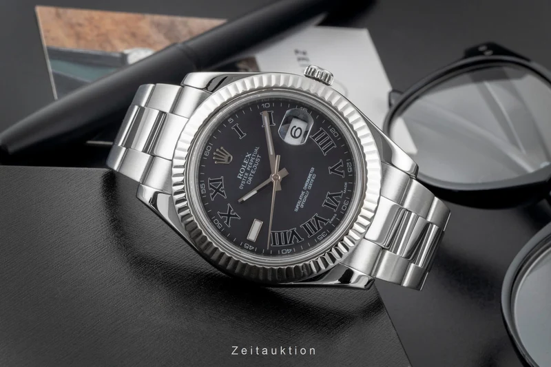 Rolex Datejust steel / white gold automatic men's watch 116334 [2604386]