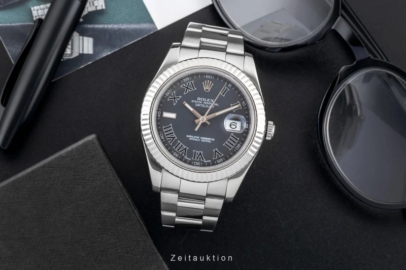 Rolex Datejust steel / white gold automatic men's watch 116334 [2604386]