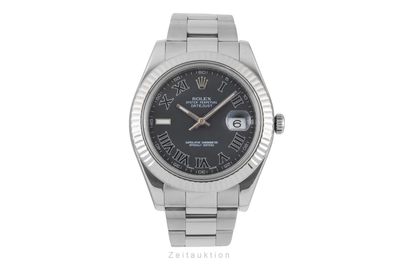 Rolex Datejust steel / white gold automatic men's watch 116334 [2604386]