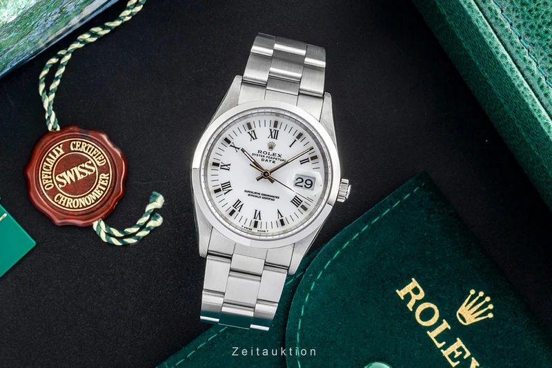 Rolex Date steel automatic men's watch 15200 [2604330]