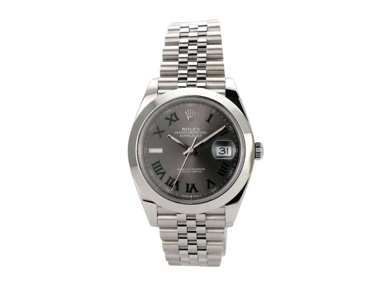 Rolex Datejust 41 Edelstahl 126300 Rhodium Römisch Jubile-Band