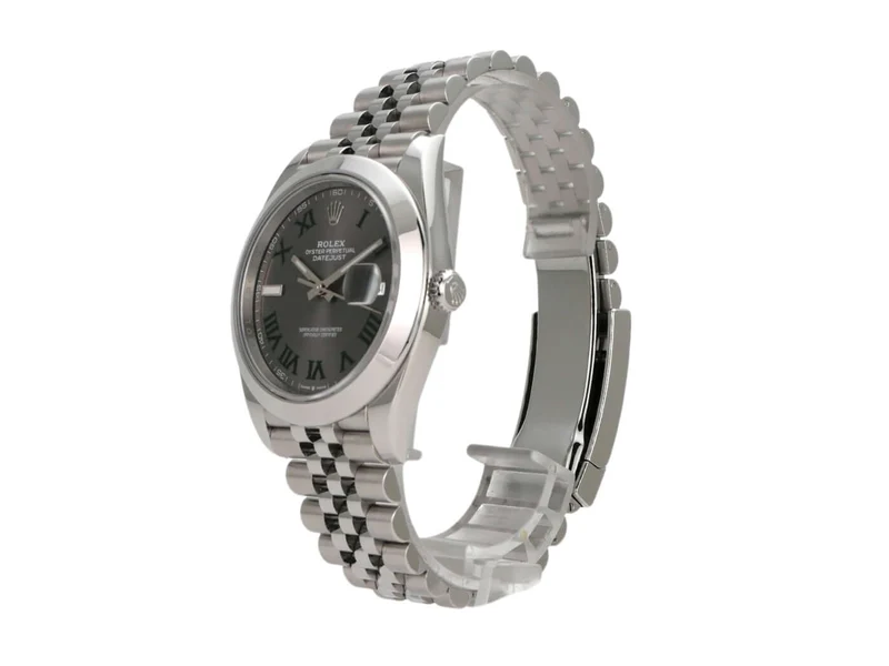 Rolex Datejust 41 Edelstahl 126300 Rhodium Römisch Jubile-Band