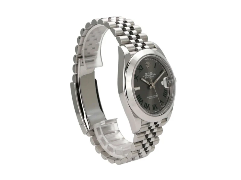 Rolex Datejust 41 Edelstahl 126300 Rhodium Römisch Jubile-Band