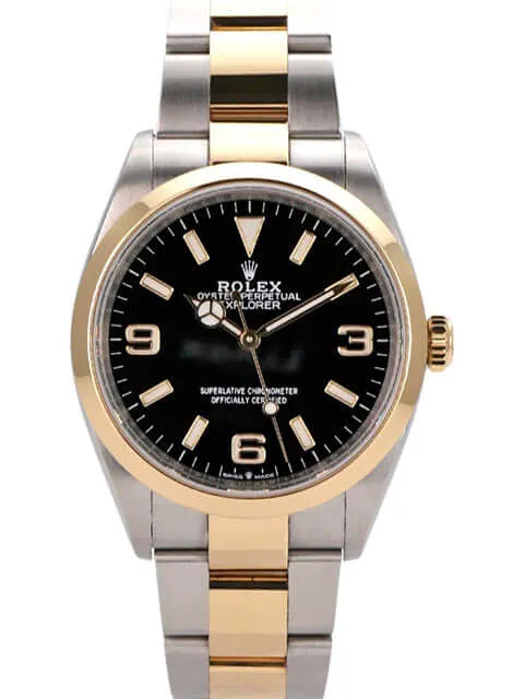 Rolex Explorer 36 Edelstahl Gelbgold 124273