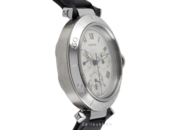 Cartier Pasha chronograph steel quartz men's watch W3101855 [2603612]