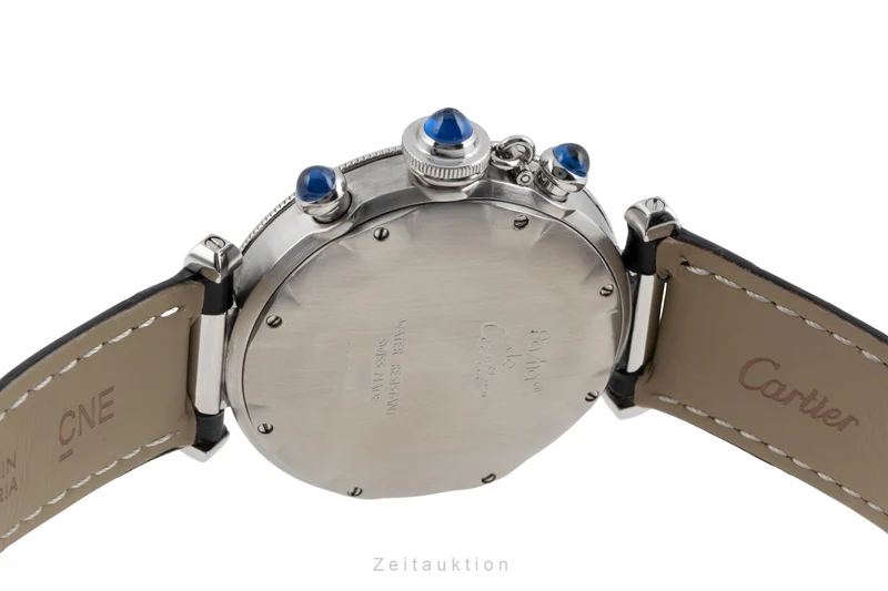 Cartier Pasha chronograph steel quartz men's watch W3101855 [2603612]