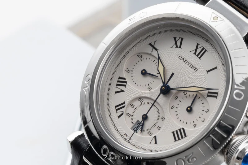 Cartier Pasha chronograph steel quartz men's watch W3101855 [2603612]