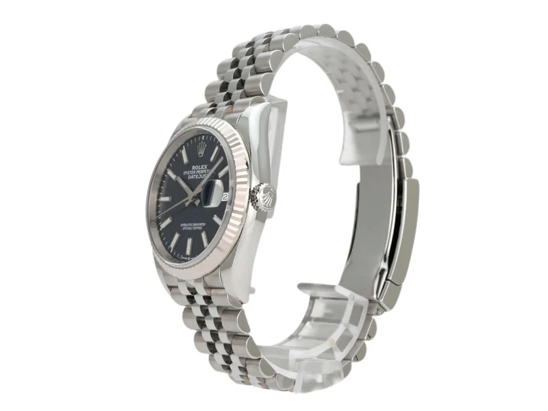 Rolex Datejust 36 Oystersteel Weißgold 126234 Blau Riffelmuster Jubile-Band