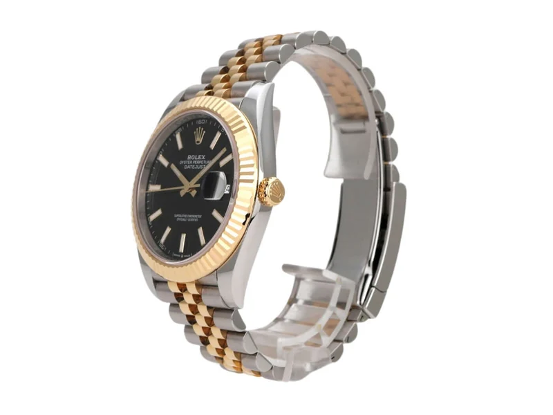 Rolex Datejust 41 Edelstahl Gelbgold 126333 Schwarz Jubile-Band