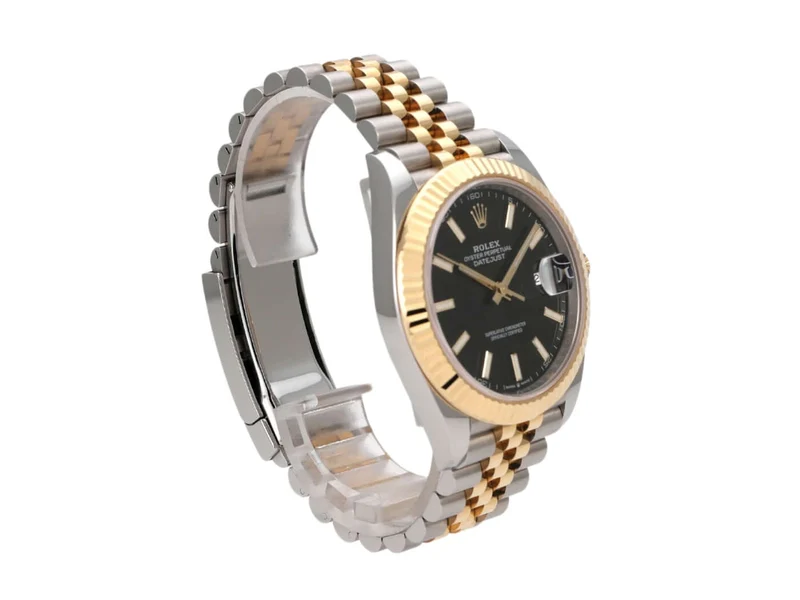 Rolex Datejust 41 Edelstahl Gelbgold 126333 Schwarz Jubile-Band