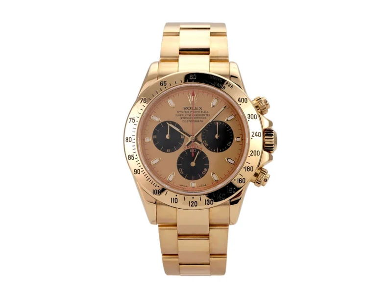Rolex Cosmograph Daytona 116528 Gelbgold Champagnerfarben Schwarz