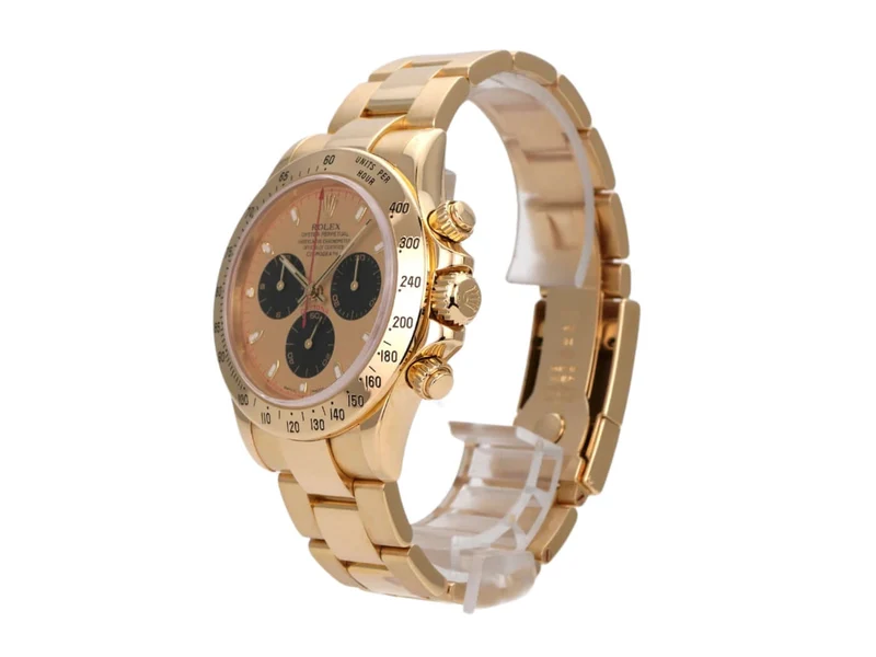 Rolex Cosmograph Daytona 116528 Gelbgold Champagnerfarben Schwarz