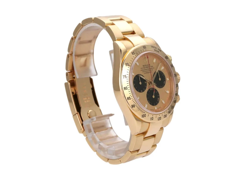 Rolex Cosmograph Daytona 116528 Gelbgold Champagnerfarben Schwarz