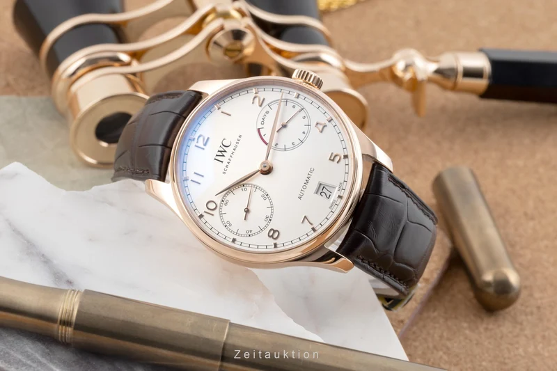 IWC Portugieser 18 ct red gold automatic men's watch IW500701 LP: 29100EUR [2604154]