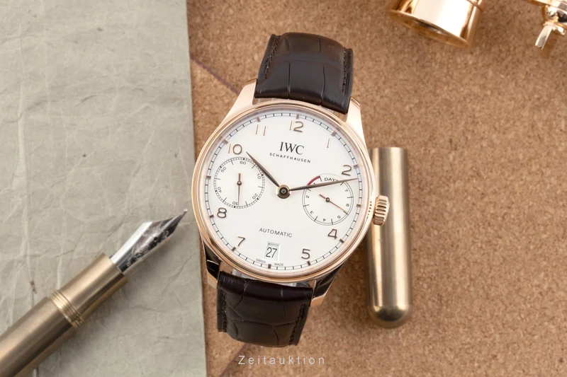 IWC Portugieser 18 ct red gold automatic men's watch IW500701 LP: 29100EUR [2604154]