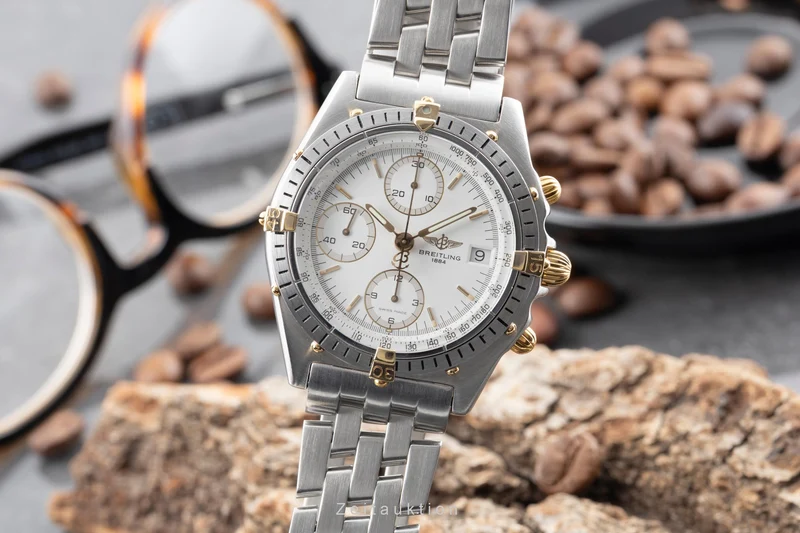 Breitling Chronomat chronograph gilt / steel automatic men's watch 81.950 [2603971]