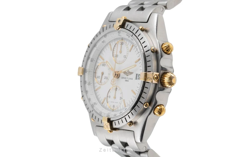 Breitling Chronomat chronograph gilt / steel automatic men's watch 81.950 [2603971]