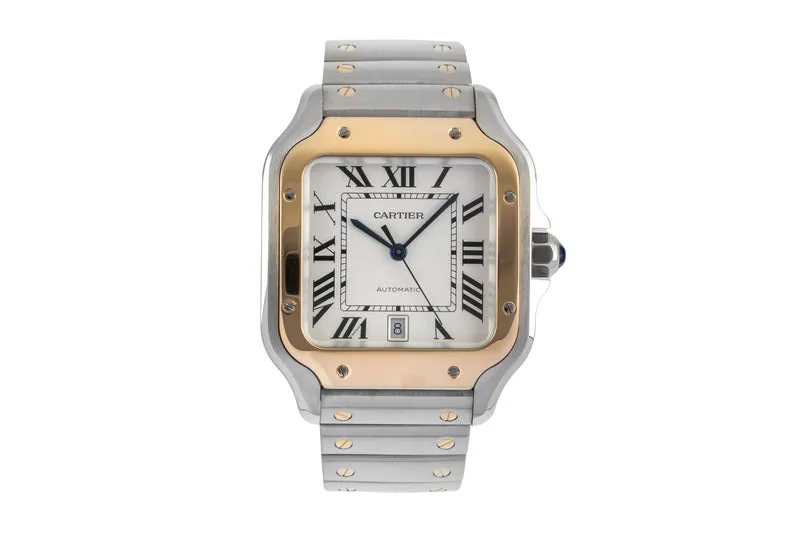 Cartier Santos steel / gold automatic men's watch W2SA0006 LP: 14000EUR [2603941]