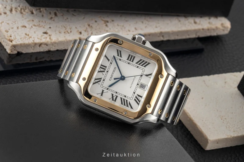 Cartier Santos steel / gold automatic men's watch W2SA0006 LP: 14000EUR [2603941]