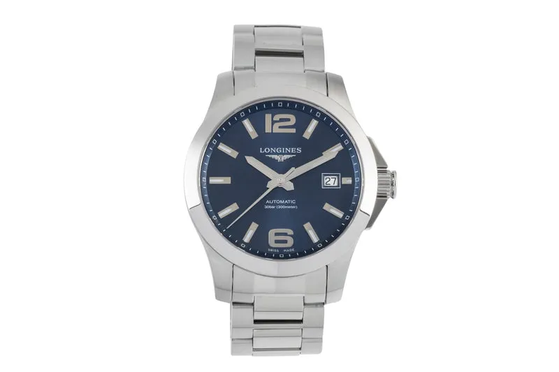 Longines Conquest steel automatic men's watch L3.676.4.99.6 LP: 2250EUR [2603865]