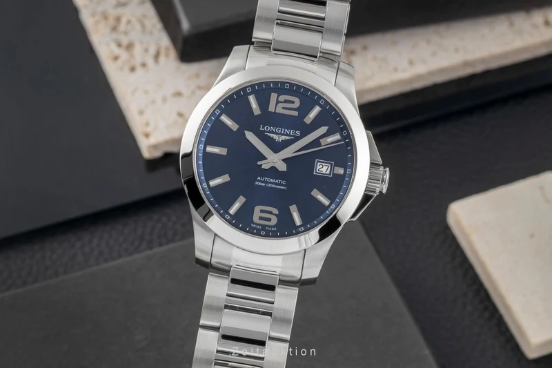 Longines Conquest steel automatic men's watch L3.676.4.99.6 LP: 2250EUR [2603865]