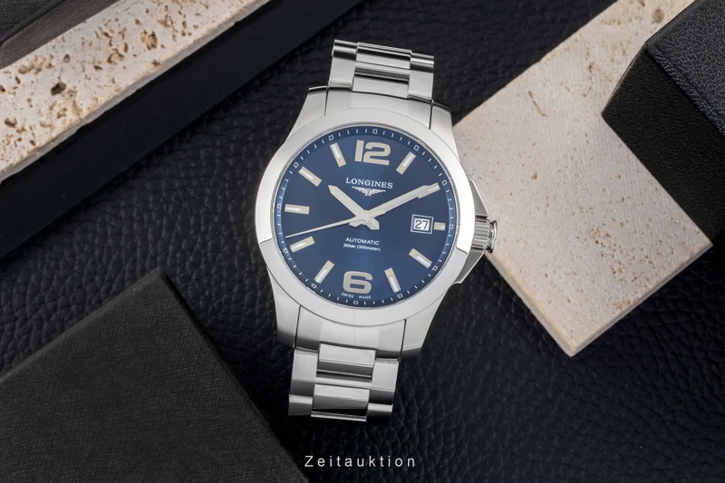 Longines Conquest steel automatic men's watch L3.676.4.99.6 LP: 2250EUR [2603865]