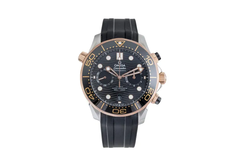 Omega Seamaster chronograph steel / gold automatic men's watch 210.22.44.51.01.001 LP: 13600EUR [2603977]