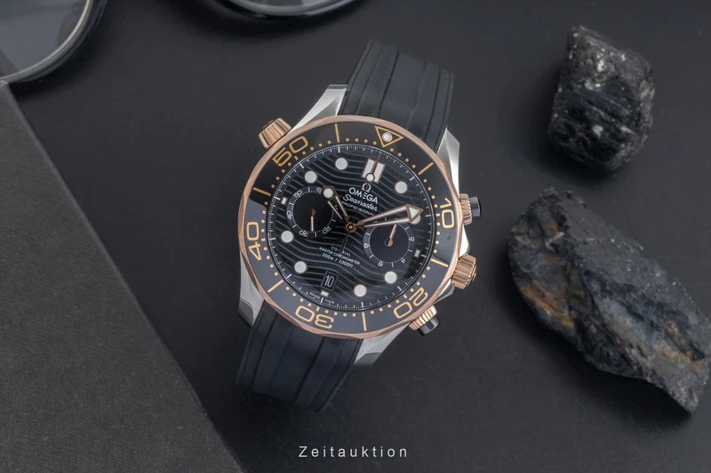 Omega Seamaster chronograph steel / gold automatic men's watch 210.22.44.51.01.001 LP: 13600EUR [2603977]