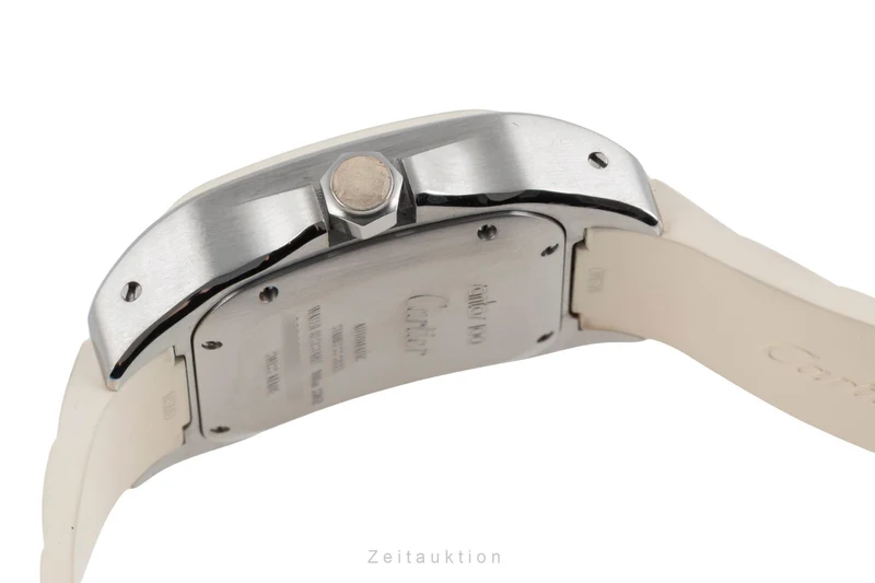 Cartier Santos 100 Steel / rubber automatic men's watch W20122U2 [2507501]