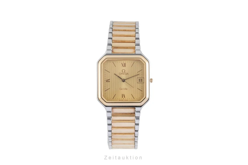 Omega De Ville steel / gold quartz men's watch DL 396.0949 Vintage [2603868]