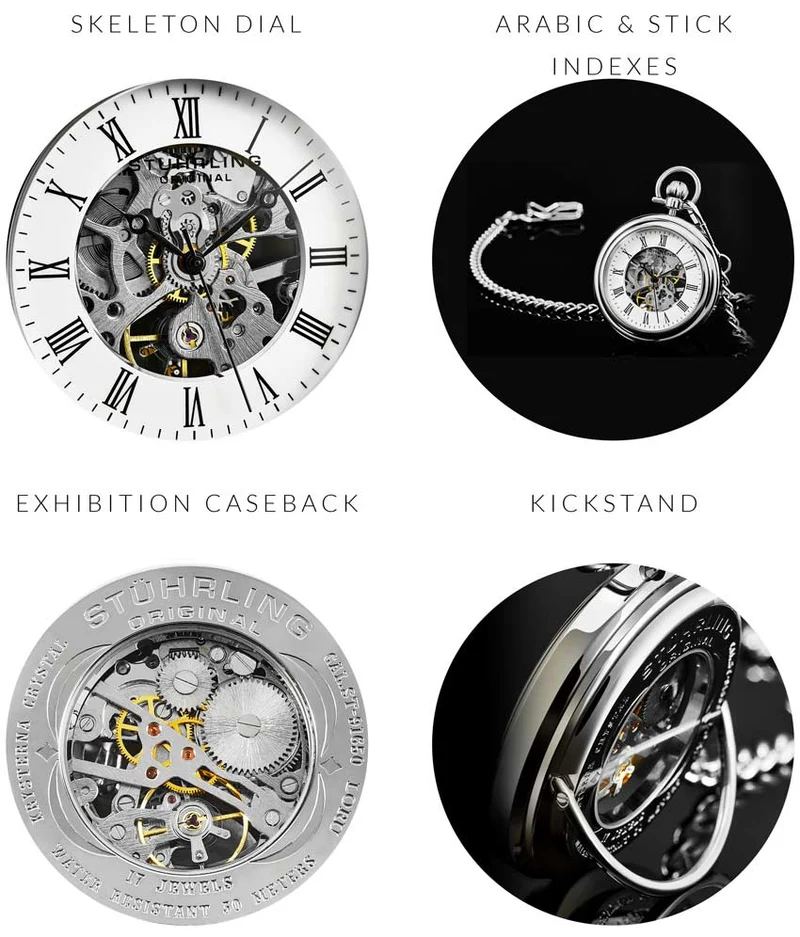 Stührling Vintage 6053 Hand-wind 47mm Skeleton