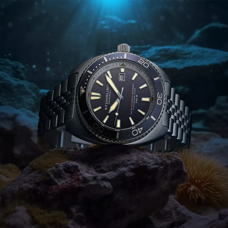 Stührling The Swiss Automatic Depthmaster 1008 45mm Diver