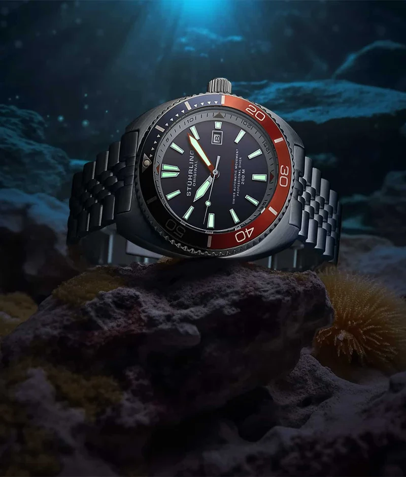 Stührling The Swiss Automatic Depthmaster 1008 45mm Diver