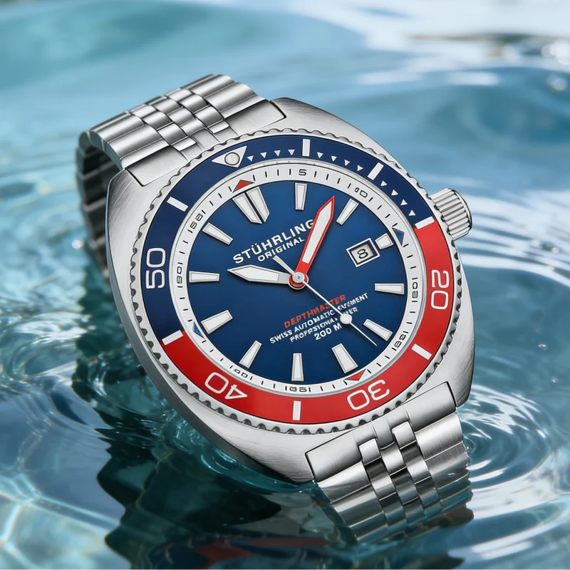 Stührling The Swiss Automatic Depthmaster 1008 45mm Diver