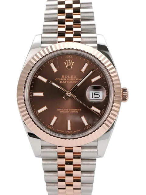 Rolex Datejust 41 Edelstahl Everose-Gold 126331 Choco Jubile-Band