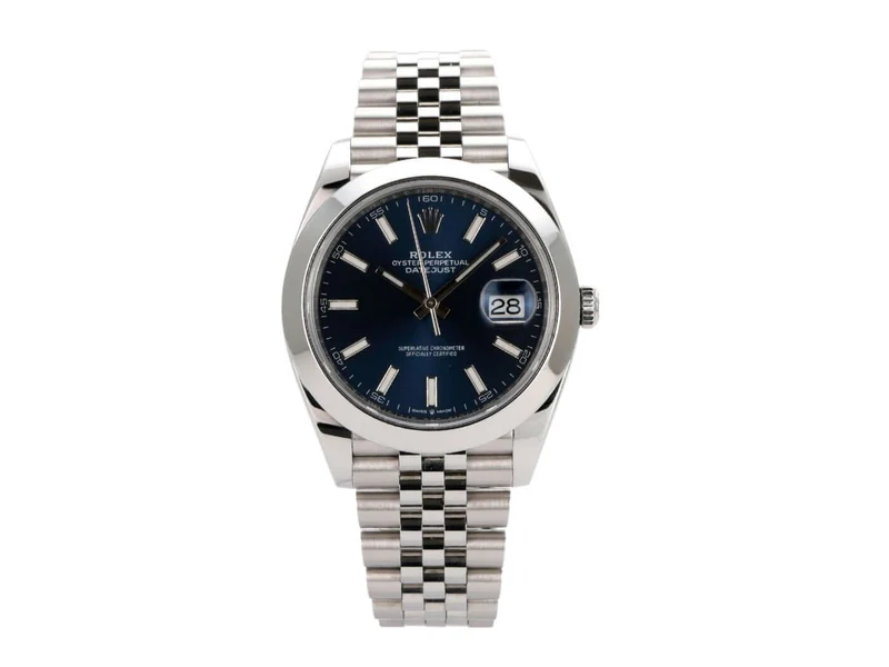 Rolex Datejust 41 Edelstahl 126300 Blau Jubile-Band