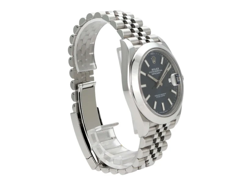 Rolex Datejust 41 Edelstahl 126300 Blau Jubile-Band