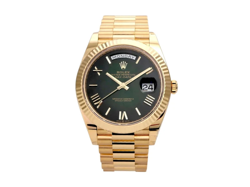 Rolex Day-Date 40 Gelbgold 228238 Grün Ombre Römisch