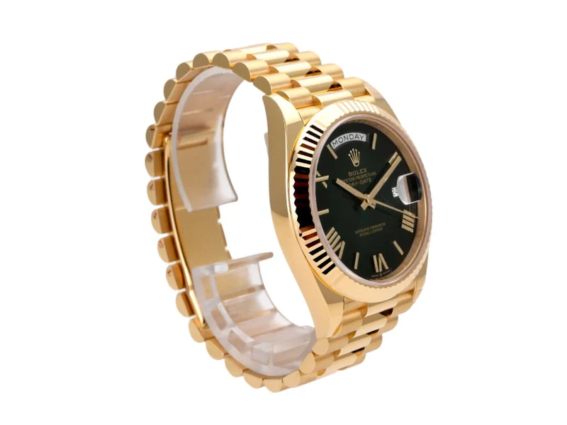 Rolex Day-Date 40 Gelbgold 228238 Grün Ombre Römisch