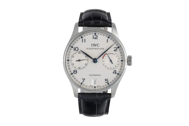IWC Portugieser steel automatic men's watch IW500107 LP: 14000EUR [2603886]