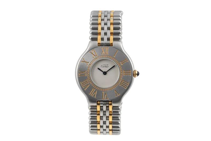 Cartier Must De Cartier 21 gilt / steel quartz women's watch 9010 [2603825]