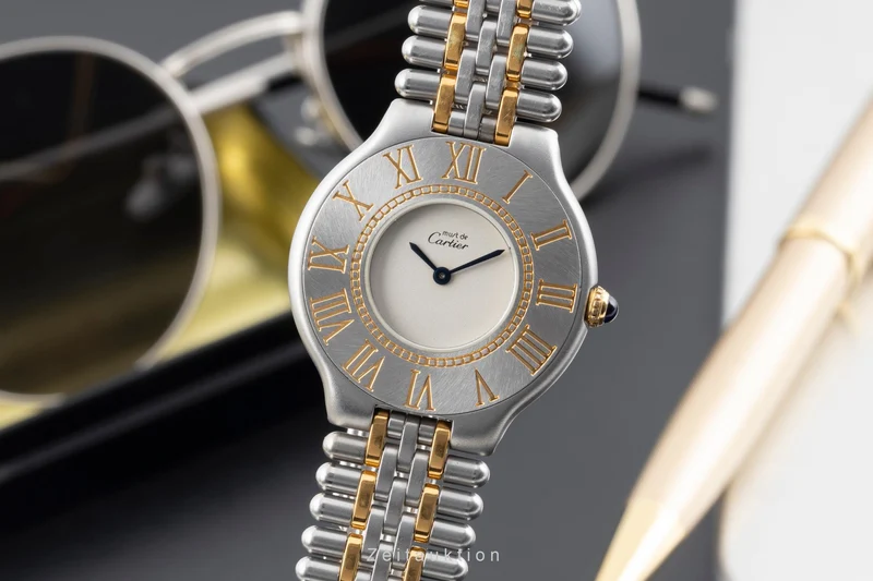 Cartier Must De Cartier 21 gilt / steel quartz women's watch 9010 [2603825]