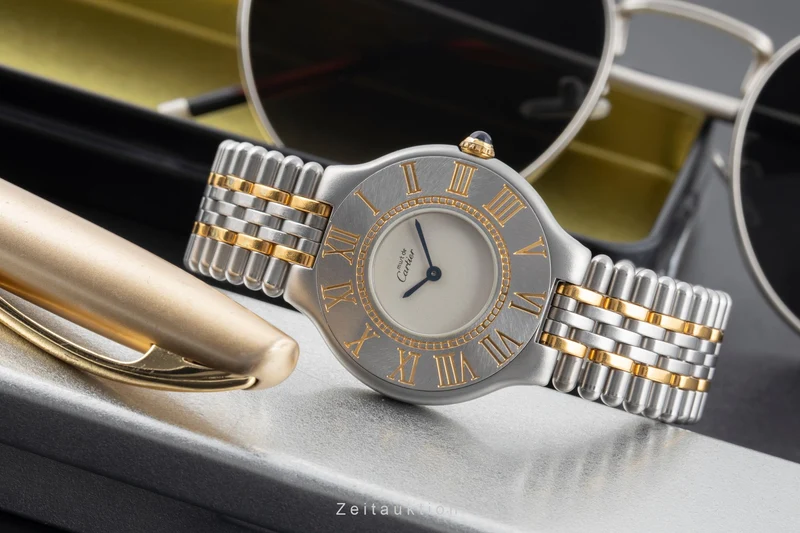 Cartier Must De Cartier 21 gilt / steel quartz women's watch 9010 [2603825]