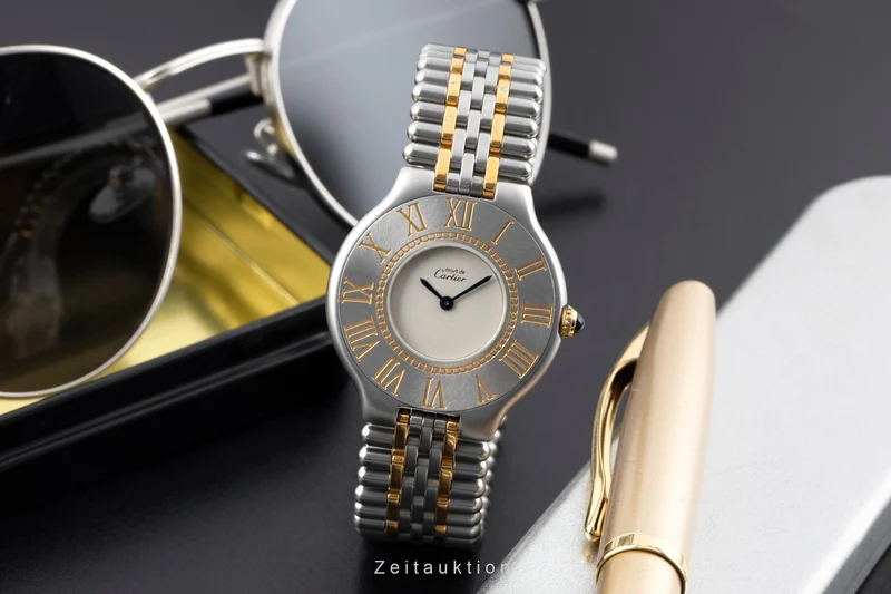 Cartier Must De Cartier 21 gilt / steel quartz women's watch 9010 [2603825]