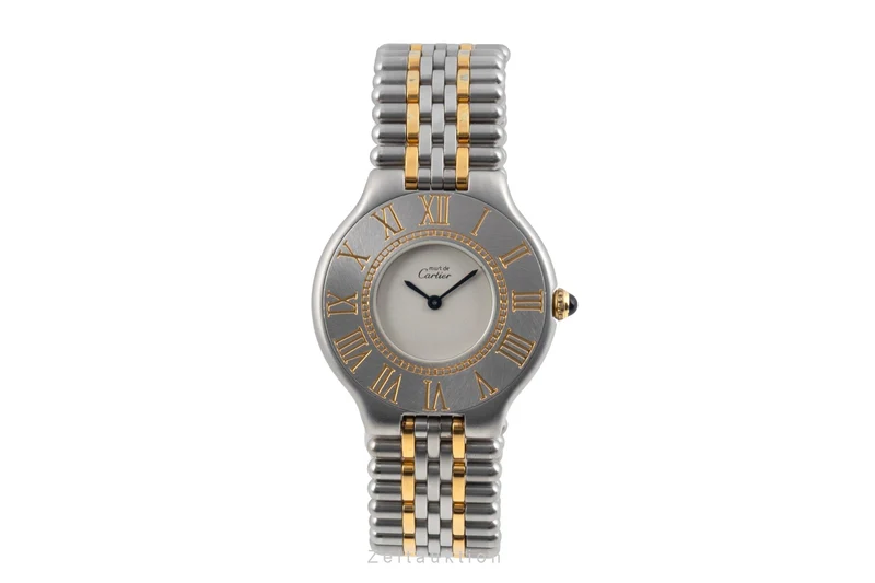 Cartier Must De Cartier 21 gilt / steel quartz women's watch 9010 [2603825]