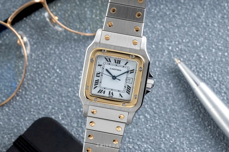 Cartier Santos steel / gold automatic men's watch 2961 [2603521]