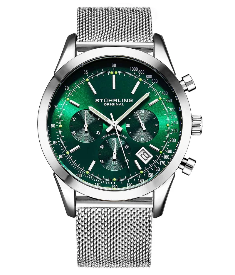 Stührling Preston 3975 Quartz 44mm Chronograph