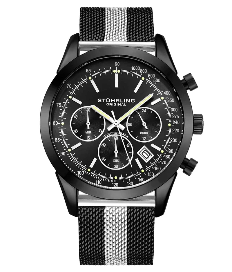 Stührling Preston 3975 Quartz 44mm Chronograph