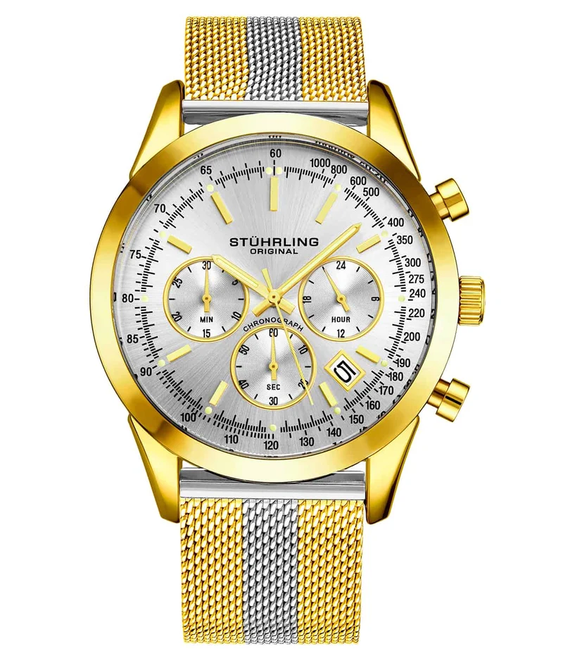 Stührling Preston 3975 Quartz 44mm Chronograph